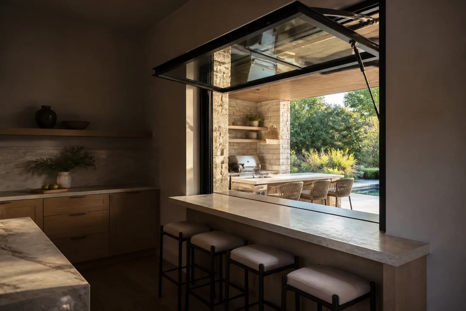 The Pass-Through Window Buying Guide illustrated with a custom pass-through window project